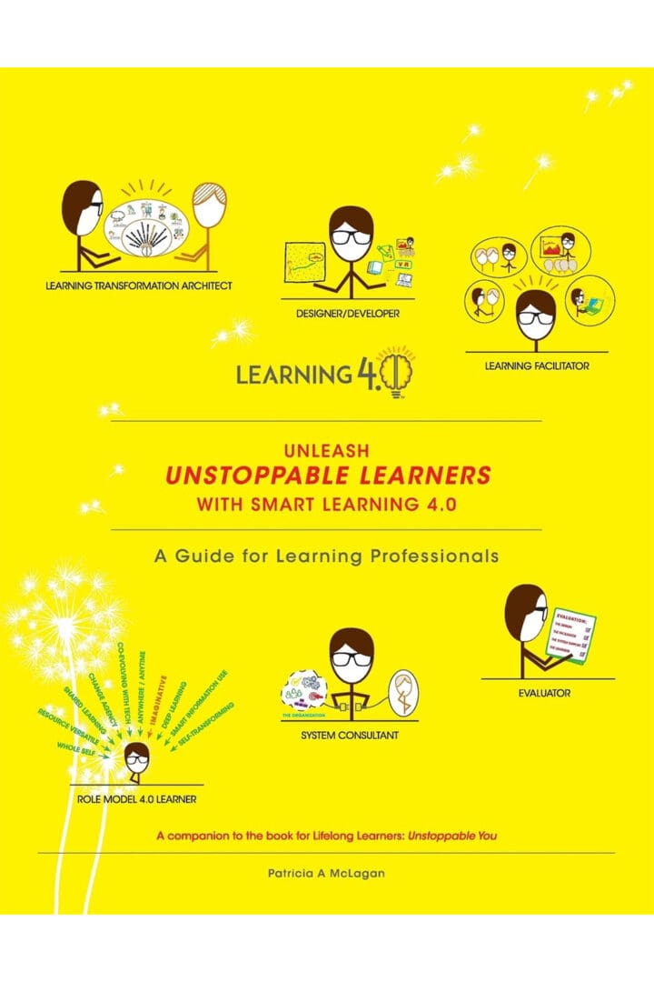 A book cover with cartoon images of people and the words " unstoppable learners."